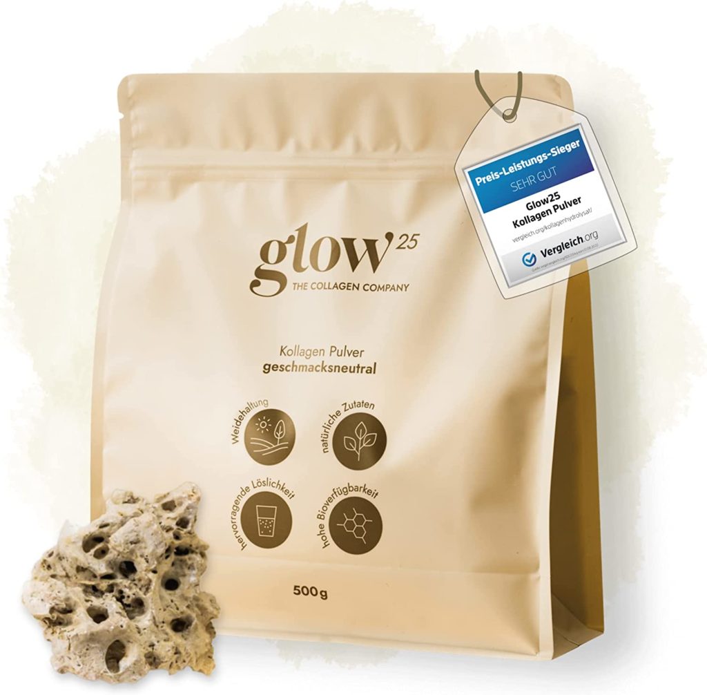 Kollagen Pulver in Verpackung