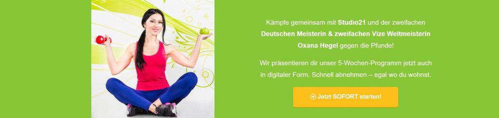 schnell abnehmen mit Oxanas Online Abnehmprogramm