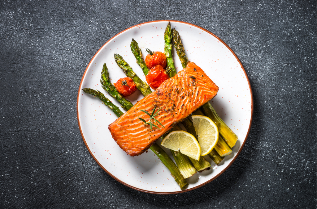 Diät Rezepte - Lachs mit Spargel