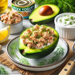 Abnehmen mit gefüllter Avocado mit Thunfisch