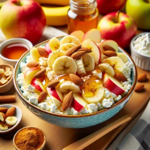 Hüttenkäse Obstschale zum Abnehmen